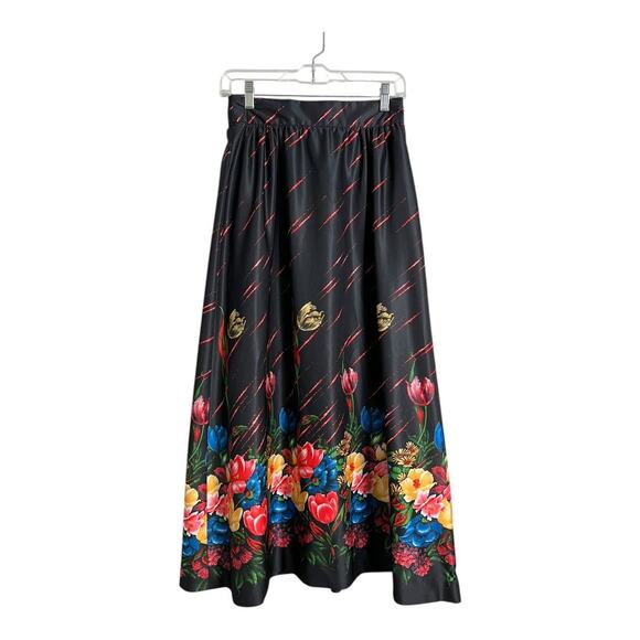 Vintage Hand Made Womens Maxi skirt Floral Cottage S Boho - Picture 1 of 5